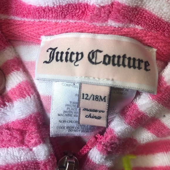 Juicy Couture Toddler Hooded Romper 12/18 Months - Picture 2 of 4